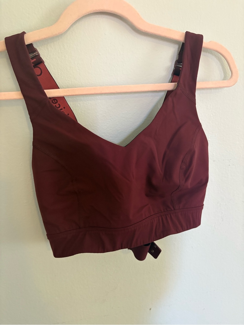 Women’s Supportive L/XL D-cup Wine Red Bralette